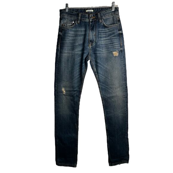 Iceberg Women’s Jeans Size 30 Distressed Slim Fit Mid Rise Blue Denim - Picture 1 of 10